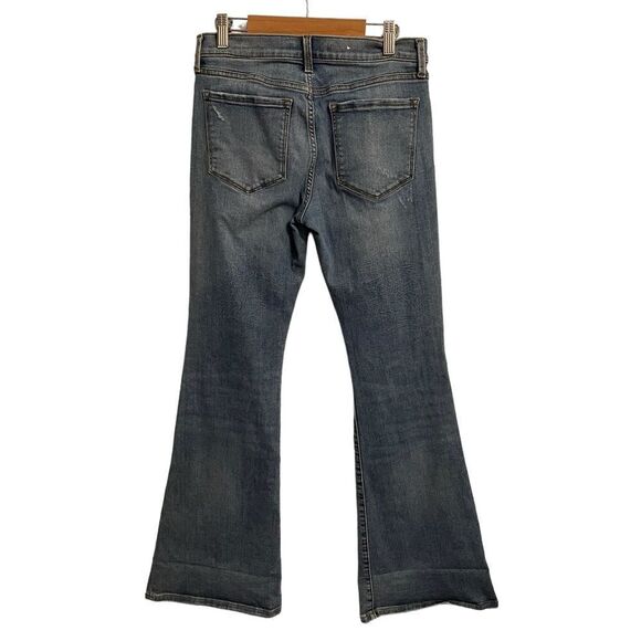 Banana Republic Flare Amsterdam Distressed Mid Rise Jeans Size 27P - Picture 6 of 9